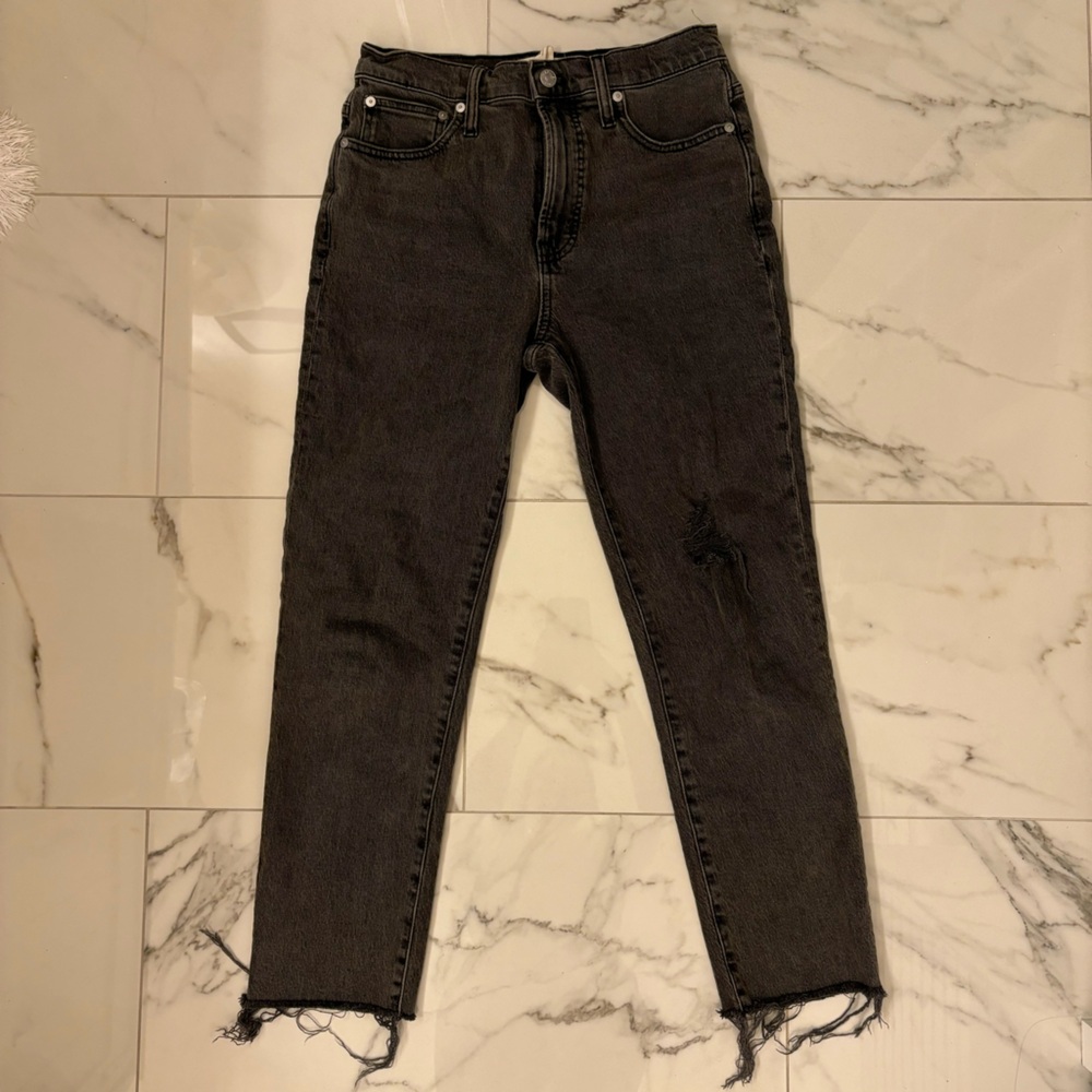 Madewell the perfect vintage Jean - black wash with destroy
